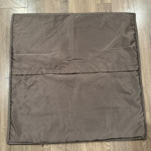 West Elm Euro Sham Quilted Satin Gray 26x26 - Picture 2 of 4